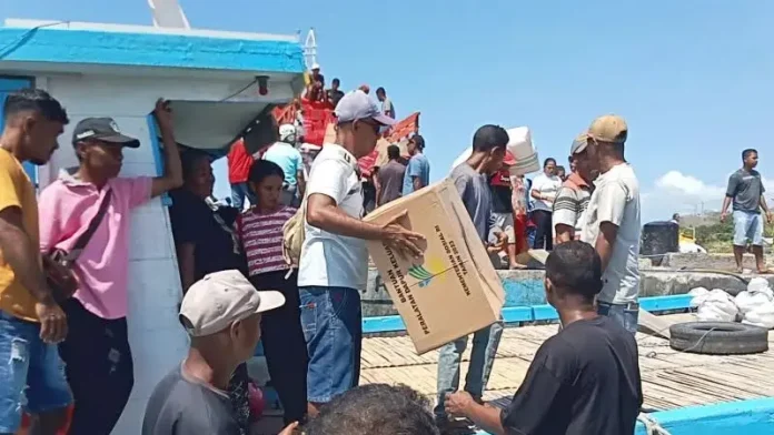 bantuan akibat letusan Gunung Lewotobi