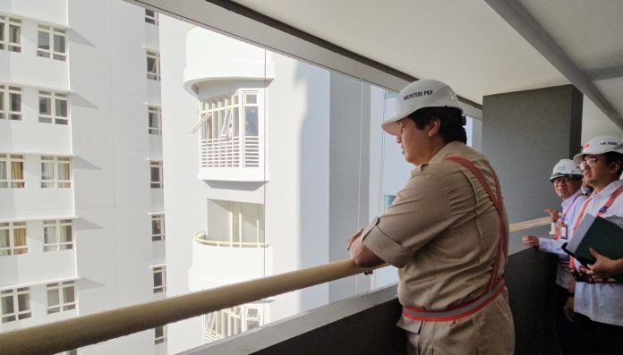 Menteri PKP ke rusun Wisma Atlet
