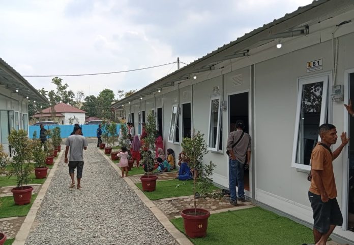 Rumah modular warga terdampak bencana
