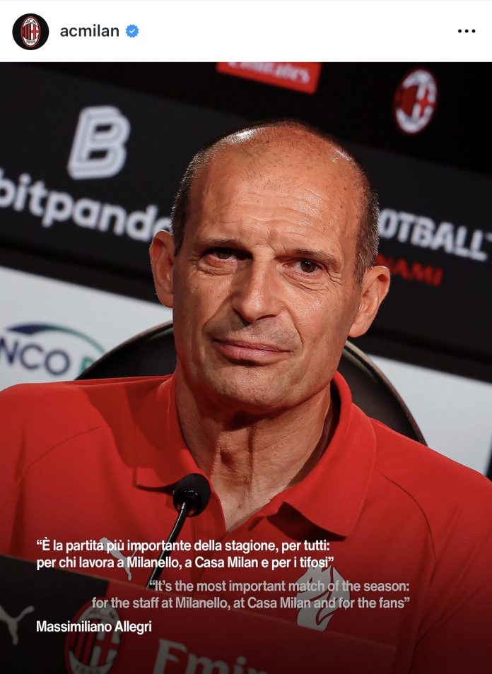Pelatih AC Milan Massimiliano Allegri